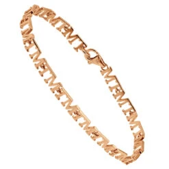 Custom Initials Bracelet For Men And Women 14K Yellow Gold -Luxurman custom initials bracelet for men and women solid 14k gold rose