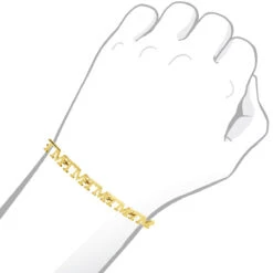 Custom Initials Bracelet For Men And Women 14K Yellow Gold -Luxurman custom initials bracelet for men and women solid 14k gold body yellow