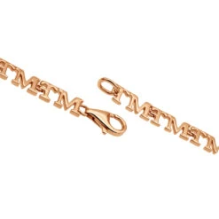 Custom Initials Bracelet For Men And Women 14K Yellow Gold -Luxurman custom initials bracelet for men and women solid 14k gold clasp rose