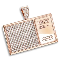 10K Yellow Gold Diamond Digital Scale Men's Pendant 4ct -Luxurman custom jewelry 10k gold diamond digital scale mens pendant 4ct ro