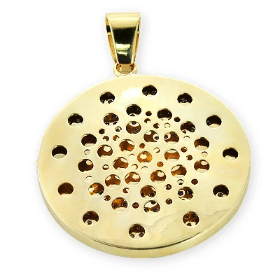 Custom-made 10K Yellow Gold Diamond Pendant For Men 5.9ct 2 Custom-made 10K Yellow Gold Diamond Pendant For Men 5.9ct - Image 2