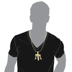 Money Is Life Diamond Pendant For Men 10K Yellow Gold 4ct -Luxurman custom jewelry money is life diamond pendant for men 10k gold 4ct bodye