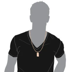 14K Rose Gold 2 Carat Diamond Dog Tag Pendant With Numbers -Luxurman custom jewelry solid 14k gold 2 carat diamond dog tag pendant with numbers bodro