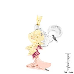 Judy Jetson Silver Pendant With Gemstones And Diamonds 7 Judy Jetson Silver Pendant With Gemstones And Diamonds -Luxurman custom judy jetson silver pendant with gemstones and diamonds ruler