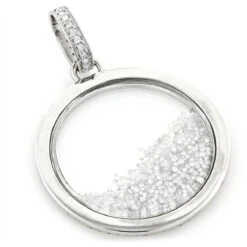 Custom-made Diamond Circle Shaker Pendant Gold Or Sterling Silver 8.7ct -Luxurman custom made diamond shaker pendant 87ct circle jewelry backwh