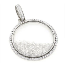 Custom-made Diamond Circle Shaker Pendant Gold Or Sterling Silver 8.7ct