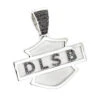 Name Black Diamond Pendant For Men 14K White Gold 0.55ct