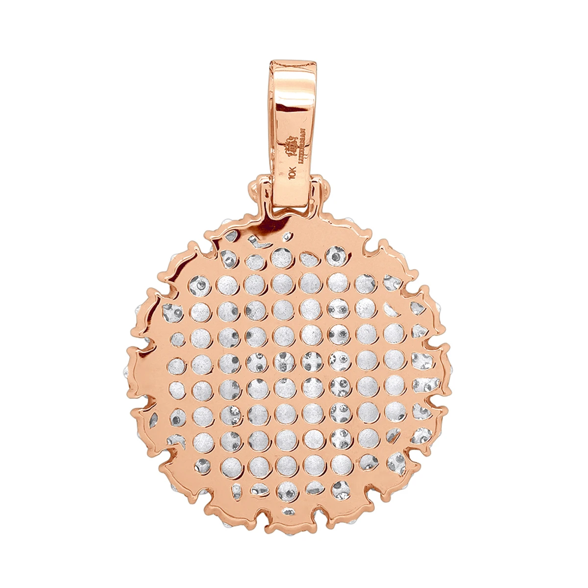 Customizable 14K Yellow Gold Men's Diamond Medallion Initial Pendant 2 Carat 6 Customizable 14K Yellow Gold Men's Diamond Medallion Initial Pendant 2 Carat - Image 6