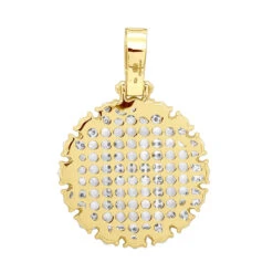 Customizable 14K Yellow Gold Men's Diamond Medallion Initial Pendant 2 Carat 12 Customizable 14K Yellow Gold Men's Diamond Medallion Initial Pendant 2 Carat -Luxurman customizable solid 10k gold mens diamond medallion initial pendant 2 carat 100482 backye
