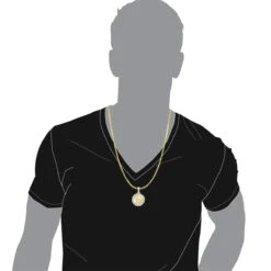 Customizable 14K Yellow Gold Men's Diamond Medallion Initial Pendant 2 Carat 14 Customizable 14K Yellow Gold Men's Diamond Medallion Initial Pendant 2 Carat -Luxurman customizable solid 10k gold mens diamond medallion initial pendant 2 carat 100482 bodye