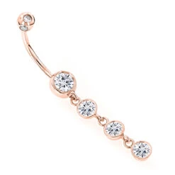 Dangling Belly Button Ring 14K White Gold Diamonds 1.65ct -Luxurman dangling belly button ring gold and diamonds 165ct p 5862 ro