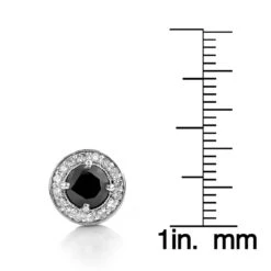 Designer 14K White Gold White Black Diamond Earrings 2.04ct 11 Designer 14K White Gold White Black Diamond Earrings 2.04ct -Luxurman designer 14k white black diamond earrings 204ct p 6721 rulerwh