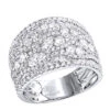 Designer Diamond Right Hand Ring For Women By Luxurman 14K White Gold Band 2.35ct
