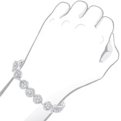 Designer 18K White Gold Diamond Bracelet For Women 6ct By Luxurman -Luxurman designer jewelry 18k gold diamond bracelet for women 6ct by luxurman bodwh