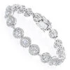 Designer 18K White Gold Diamond Bracelet For Women 6ct By Luxurman