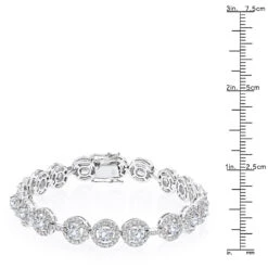 Designer 18K White Gold Diamond Bracelet For Women 6ct By Luxurman -Luxurman designer jewelry 18k gold diamond bracelet for women 6ct by luxurman rulerwh
