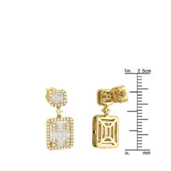Designer Ladies Round & Baguette Diamond Drop Earrings 14K Yellow Gold 1.75ct 9 Designer Ladies Round & Baguette Diamond Drop Earrings 14K Yellow Gold 1.75ct -Luxurman designer ladies round baguette diamond drop earrings 14k gold 175ct 803210 rulerye 20211213