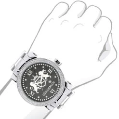 Designer Large Luxurman Phantom Real Diamond Watch For Men 0.12ct 7 Designer Large Luxurman Phantom Real Diamond Watch For Men 0.12ct -Luxurman designer large watches luxurman phantom real diamond watch for men 012ct bod