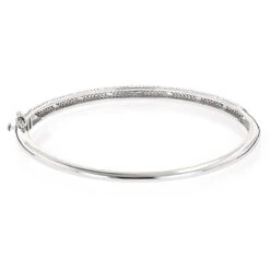 Designer Luxurman 14K White Gold Pave Diamond Bangle Bracelet For Women 1.25ct 10 Designer Luxurman 14K White Gold Pave Diamond Bangle Bracelet For Women 1.25ct -Luxurman designer luxurman 14k gold pave diamond bangle bracelet for women 125ct backwh