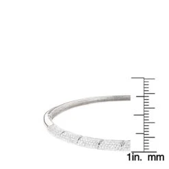Designer Luxurman 14K White Gold Pave Diamond Bangle Bracelet For Women 1.25ct 13 Designer Luxurman 14K White Gold Pave Diamond Bangle Bracelet For Women 1.25ct -Luxurman designer luxurman 14k gold pave diamond bangle bracelet for women 125ct ruler