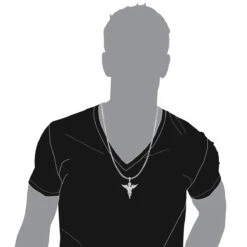 Diamond Baby Angel Pendant For Men 10K White Gold By Luxurman 0.5ct -Luxurman diamond baby angel pendant for men in solid 10k gold by luxurman 05ct bodwh