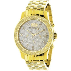 Diamond Bezel Replacement For Luxurman Raptor Yellow Gold Plated 0.25ct -Luxurman diamond bezel replacement for luxurman raptor yellow gold plated 025ct box