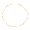 Diamond By The Yard Solid 14K Gold Anklet Bracelet With Diamonds By Luxurman