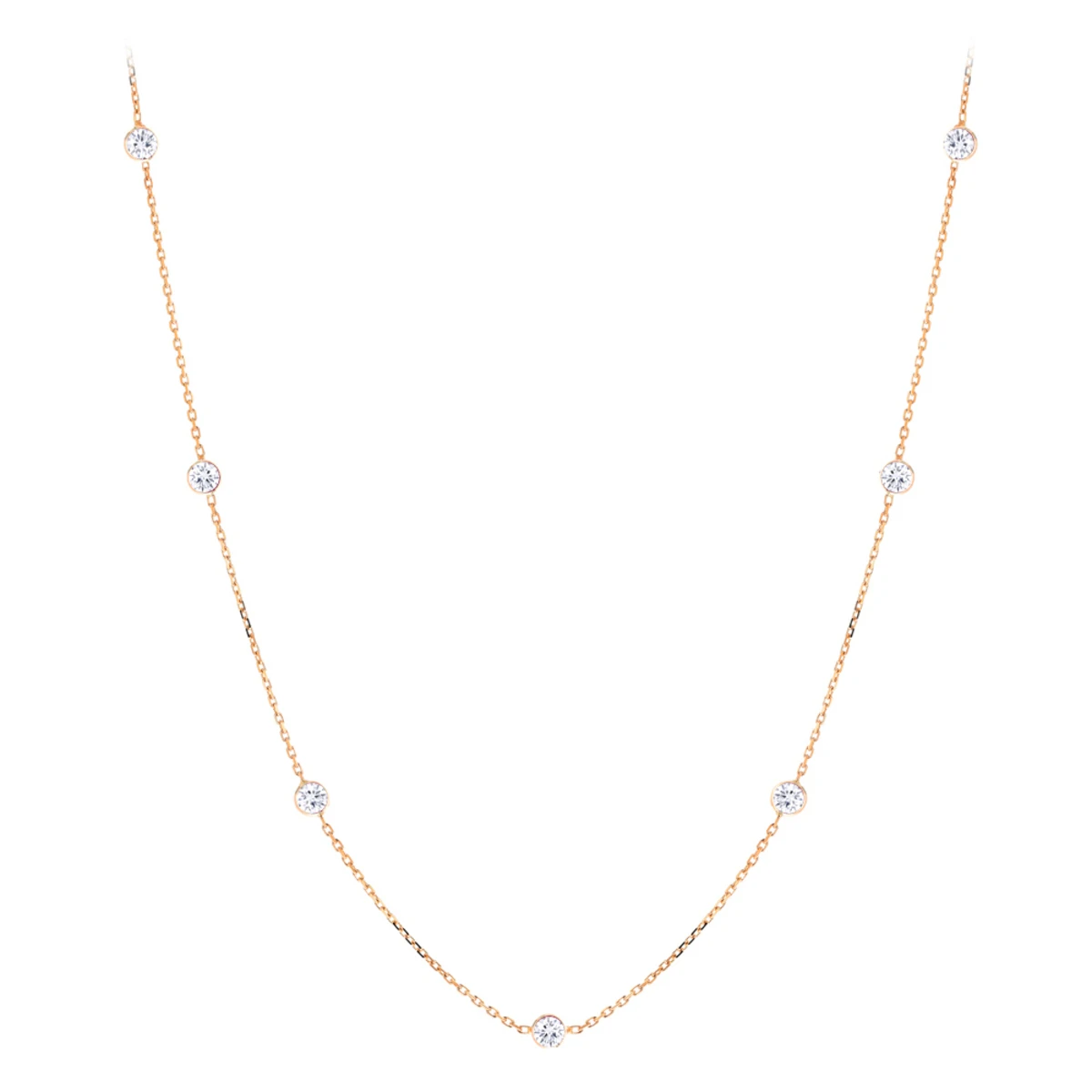 14K Yellow Gold Diamonds By The Yard Necklace 0.7ct 16-20 Inches 3 14K Yellow Gold Diamonds By The Yard Necklace 0.7ct 16-20 Inches - Image 3