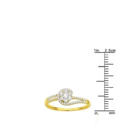 Affordable Engagement Rings 14K Gold Ladies Diamond Cluster Ring 0.61ct -Luxurman diamond cluster rings 14k ladies diamond ring 061ct p 40453 rulerye