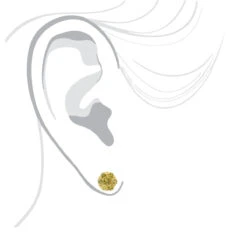 Diamond Clusters 14K Yellow Gold Yellow Diamond Stud Earrings 1ct -Luxurman diamond clusters 14k yellow diamond stud earrings 1ct p 6805 bodye