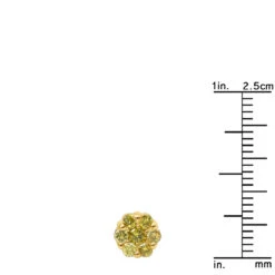 Diamond Clusters 14K Yellow Gold Yellow Diamond Stud Earrings 1ct -Luxurman diamond clusters 14k yellow diamond stud earrings 1ct p 6805 rulerye