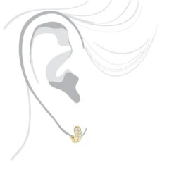 Diamond Hoop Earrings 14K Yellow Gold 1 Carat Diamond Huggie Earrings -Luxurman diamond hoop earrings 14k diamond huggie earrings 94ct p 6266 bodye