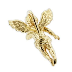 Baby Diamond Little Angel Pendant 14K Yellow Gold 0.25ct Mini Charm -Luxurman diamond little angel pendant 14k gold 033ct backye