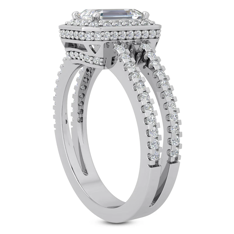 Diamond Platinum Engagement Ring 1.59ct 3.7mm 2 Diamond Platinum Engagement Ring 1.59ct 3.7mm - Image 2