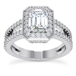 Diamond Platinum Engagement Ring 1.59ct 3.7mm