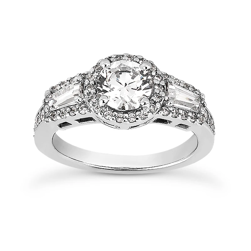 Diamond Platinum Engagement Ring 1.86ct 2.7mm 1 Diamond Platinum Engagement Ring 1.86ct 2.7mm