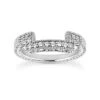 Thin Diamond Platinum Engagement Wedding Band 0.28ct 2.5mm