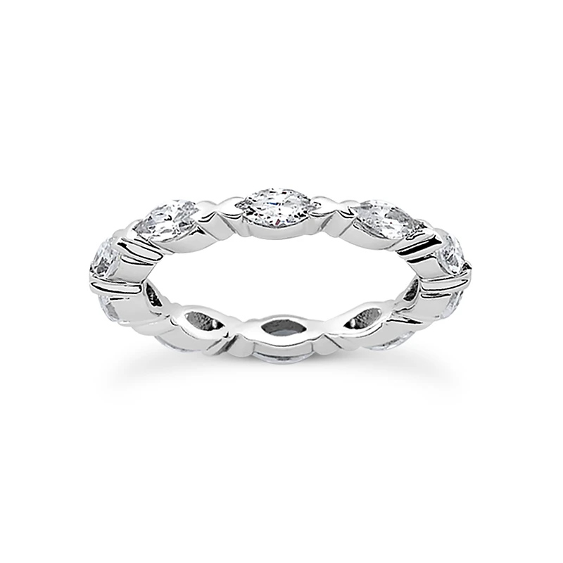 Thin Diamond Platinum Eternity Band 1.50ct 1 Thin Diamond Platinum Eternity Band 1.50ct