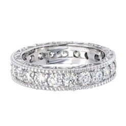 Diamond Platinum Eternity Band 2.40ct 11 Diamond Platinum Eternity Band 2.40ct -Luxurman diamond platinum eternity band 240ct p 30457 backwh
