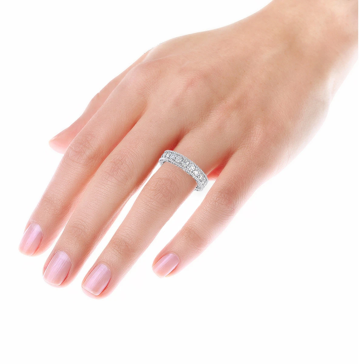 Diamond Platinum Eternity Band 2.40ct 7 Diamond Platinum Eternity Band 2.40ct - Image 7