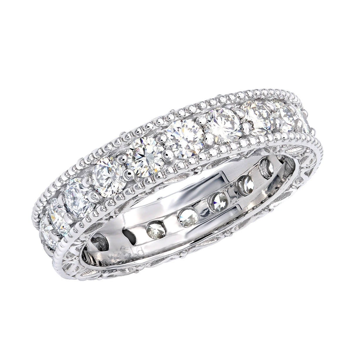 Diamond Platinum Eternity Band 2.40ct 4 Diamond Platinum Eternity Band 2.40ct - Image 4