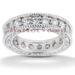 Diamond Platinum Eternity Band 2.40ct 9 Diamond Platinum Eternity Band 2.40ct -Luxurman diamond platinum eternity band 240ct p 30457back