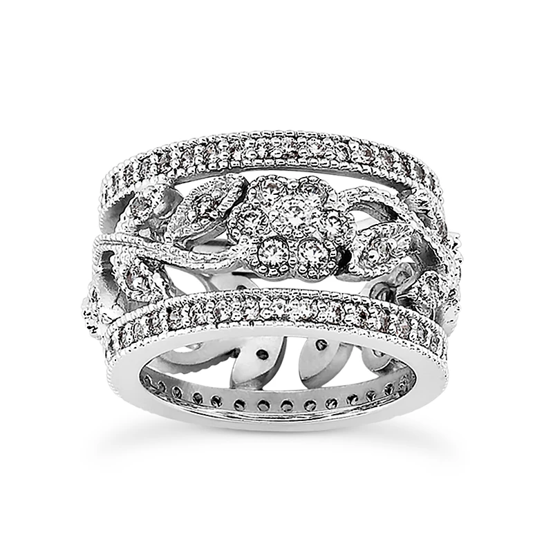 Diamond Platinum Eternity Ring 1.52ct 1 Diamond Platinum Eternity Ring 1.52ct