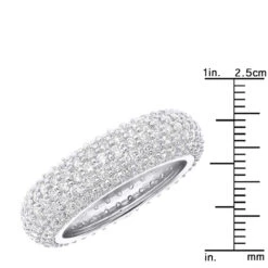 Diamond Platinum Eternity Ring 4.68ct -Luxurman diamond platinum eternity ring 468ct p 30548 ruler white