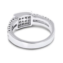 10K White Gold Ladies Diamond Ring 0.77ct -Luxurman diamond rings 10k gold ladies diamond ring 077ct p 6938 backwh