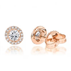 Halo Diamond Studs 14K White Gold Cluster Diamond Stud Earrings .70ct 8 Halo Diamond Studs 14K White Gold Cluster Diamond Stud Earrings .70ct -Luxurman diamond studs 14k cluster diamond stud earrings 70ct p 6934 ro