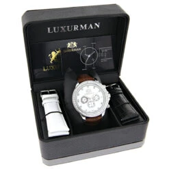 Diamond Luxurman Liberty 2ct Diamond Bezel White MOP Dial Watch 8 Diamond Luxurman Liberty 2ct Diamond Bezel White MOP Dial Watch -Luxurman diamond watches for men luxurman liberty diamond watch white mop 2ct 4