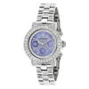 Diamond Luxurman Ladies Blue MOP Montana Watch 3ct