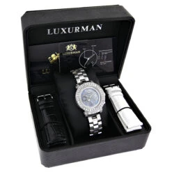Diamond Luxurman Ladies Blue MOP Montana Watch 3ct 7 Diamond Luxurman Ladies Blue MOP Montana Watch 3ct -Luxurman diamond watches for women luxurman ladies blue mop montana watch 3ct 4