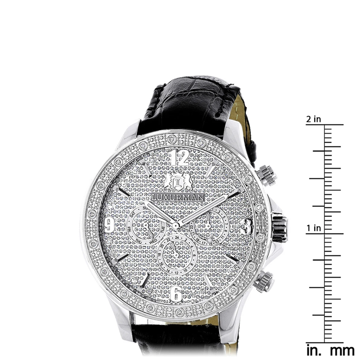 Luxurman Men's Diamond Watch 0.18ct 5 Luxurman Men's Diamond Watch 0.18ct - Image 5